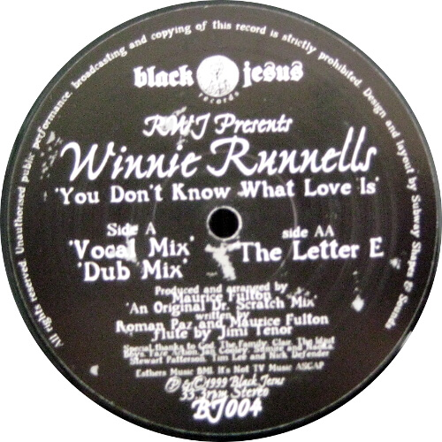 Maurice Fulton Presents Winnie Runnells You Don T Know What Love Is Is Reco アイレコ