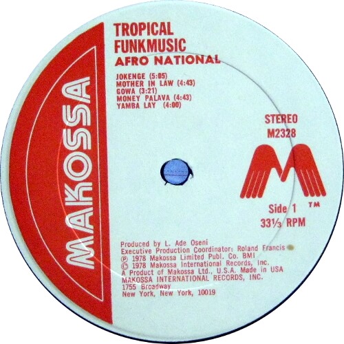 Afro National - Tropical Funkmusic [Is. Reco [アイレコ]]